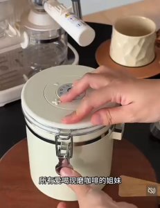 Comes 304 Stainless Steel Coffee Bean Storage With Calendar Wheel Coffee Powder Sealed Vacuum One Way Storage Tank