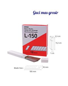 Isi Cutter KENKO L-150 (Besar) / CUTTER BLADE L-150 (18 MM) / Mata pisau Kenko ( ISI 5 )