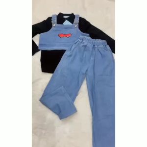 (LOLI-JKT) BS-374 3IN1 SET ANAK CEWEK MODEL VINTAGO 3SET SIZE 100-140