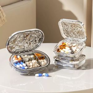 1 piece - Convenient medicine storage box - Mini sealed moisture-proof - Travel carrying medicine box