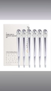 Korean Gloss & Glow Mark-Free Hair Clips – Gravity Silver (6 Pack) | No-Crease Styling Clips | Strong Hold 10cm Sectioning Clips