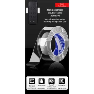 1m 2m 3m 5m Nano Tape Double Sided Tape Transparent Reusable Waterproof Adhesive Strong Tapes Cleanable Kitchen Bathroom Supplie