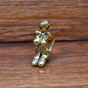 Artistic Decor Feminine Statue Alloy Finish Exquisite Handcraft Retro Aesthetic for Home Office Desktop Display