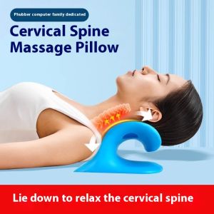C-shaped Neck Shoulder Stretcher Relaxer Cervical Chiropractic Traction Device Pillow for Relief Cervical Spine Traction Tools