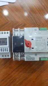 Combo ATS chuyển đổi 2 nguồn điện luân phiên 15 ngày tự động không gây mất điện gồm Timer tháng NKG5 + ATS GCDQCN 100A