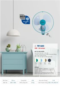 Quạt Treo Remote SENKO TR1683 ( Có Remote) - BH 24 Tháng Chính Hãng