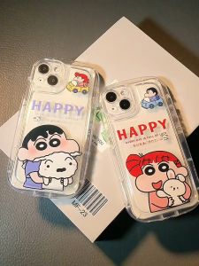 Compatible with iPhone case 14 Pro Max 11 13 Crayon Shin-chan Soap casing 12 15 XR X Xs Max shockproof anti-drop clear 7