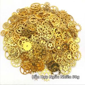 4 Màu Sắc Phối Hợp Phong Cách Steampunk Bánh Răng Kim Loại Mặt Dây Chuyền 30g/50g Kim Loại Cơ Khí Tự Làm Phụ Kiện Làm Trang Sức
