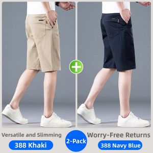 JIEKOU | Slim Casual Mens Shorts Elastic Summer