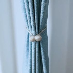 1Pc Magnetic Curtain Tieback Curtain Hook Buckle Clip Curtain Tieback Polyester Decorative Home Accessorie