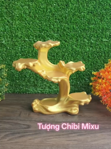 Chân đế để tượng 6 ô nhũ vàng dùng trưng bày tượng Tứ Không tượng Ngũ Phúc Ngũ Tài