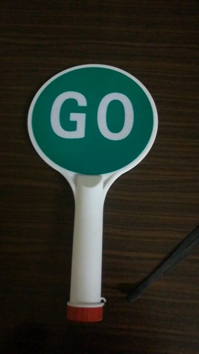 Stop & Go (Back to Back) Hand Signal Road Traffic Safety Handheld ...