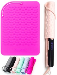 Heat Resistant Mat Straightener Pad Curling Iron Sleeve Flat Iron Silicone Mat Curling Iron Straightener Burn Case for Hair Tool