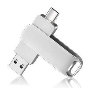 USB2.0 2in1 U Disk 128GB 64GB 32GB Type-C Interface Smartphone Computer Mutual Transmission Portable USB Memory Pen Drive Metal