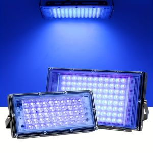 UV LED Flood Light 50W 100W AC110V Outdoor Floodlight LED 395nm 400nm Ultraviolet Fluorescent Stage Lamp Party Blacklight