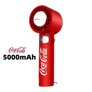 Coca-Cola | Quạt Làm Mát Cầm Tay Di Động Coca Cola 5000mAh Sạc USB 100 Cấp Độ Tốc Độ Có Thể Điều Chỉnh Quạt Điều Hòa Không Khí Ngoài Trời