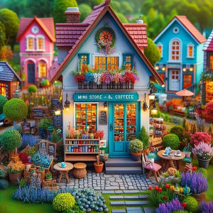 Huacan Full Square Round Drill Diamond Painting House Garden Diamond Mosaic Landscape Art Decorative Paintings