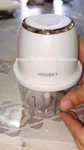 HODEKT Baby Food Blender Wireless and Portable Food Cook Mini Meat Grinder High Speed Motor 300ml