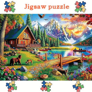 500/1000/1200/2000PCSJigsaw PuzzlesFamily Fun Adult PuzzlePortable Cuboid DIY Art DecorDIY Puzzles High Quality Paper
