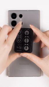 Kính cường lực camera Ringke Lens Frame Glass cho Samsung Galaxy S25 Ultra có khung hỗ trợ dán chống vỡ trầy xước