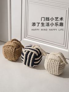 ที่กั้นประตูทรงกลมสไตล์เมดิเตอร์เรเนียน ป้องกันลม ตกแต่งบ้าน ผ้าฝ้าย ผ้าลินิน งานเต้นรำ ที่กั้นประตู ของตกแต่งบ้านสุดสร้างสรรค์