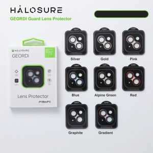 HALOSURE Geordi Guard 3-Units Camera Lens Protector Cover With Cover for iPhone 14 PRO / 14 PRO MAX