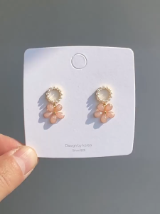 LL Fashionable green flower personalized sweet Earrings ES63635