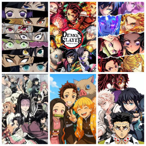 Bandai | Oil Painting D-Demon S-Slayer Anime Characters By Numbers Home Decor Modern Wall Decor for Living Room Bedroom Perfect Gift