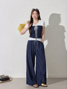 JULULOOK | Bộ Áo Thun và Quần Thiết Kế Màu Khối Kích Cỡ Lớn