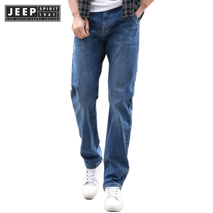 JEEP SPIRIT 1941 ESTD JEANS Men's Straight Fit Loose Versatile Casual ...