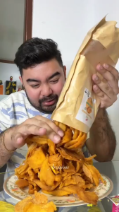 BUY 1 FREE 1 - 3F Dried Mango with Salt and Chili – Spicy Sour Snack No Sugar 100g / 250g / 500g