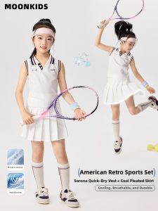 Moonkids | Children Summer School Style Tennis Skirt and Vest Outfit