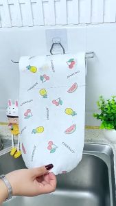 กระดาษทิชชู่  Kitchen tissue (1ม้วน ลวดลาย)กระดาษทิชชู่ซับน้ำมัน ทิชชู่ซักได้ ทิชชู่อเนกประสงค์ แผ่นซับน้ำมัน1ม้วน50แผ่นกระดาษอเนกประสงค์ กระ