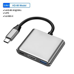 4-in-1 USB C Docking Station Dual HDMI Adapter USB 3.0 HUB Type C to HDMI USB C HUB Splitter Adapter OTG For PC Laptop Macbook