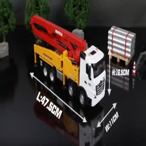 HUINA 1381 RC Concrete Pump Truck 2.4G Remote Control Construction Vehicle Water Spray LED Sound Engineering Toy