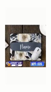 Transfer It Customized Personalized 5mm Mouse pad Floral Design Editable Name Rubber Foam