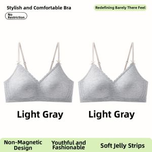 Cup Size Enhancement Gather Soft Support Seamless Nude Feeling Fine Straps Aesthetic Back Bra