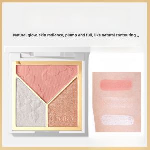 MONLEYTA | Matte Highlight And Contour Palette Brightening Cheekbone Nose Shadow Three-In-One Subtle Sparkle Skin Luminosity Makeup Tool