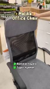 SCANDIA Kursi Kantor Office Chair Malika 61x64x110 Cm Grey