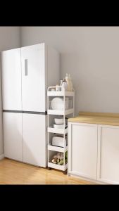 5~2 Layer Movable Storage Rack Kitchen Bathroom Organizer Shelf with Wheels