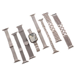 Dây Đeo Đồng Hồ Apple Starlight Color Thời Trang Dành Cho Nam Và Nữ Dây Đeo Bằng Kim Loại Mới Dây Đeo Bằng Thép Không Gỉ Có Khóa Từ