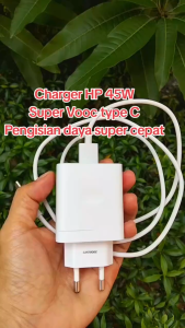 Charger Casan OPPO 45Watt Super VOOC Fast Charging USB Type C Real Output 45Watt