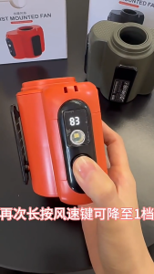 SG【ReadyStock】Portable Waist Clip Fan Offers -23℃ Relief 130° Broad Air Supply 100 Speed Levels 36H Endurance Whisper Quiet Ultra Light Super Powerful Wind Waist Clip Fan Anti Slip Water Resistant 10W 5000mAh Battery Indoor Outdoor