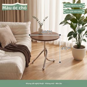 ZHUSHANXIA | Bàn Trụ Tròn Phong Cách Retro Nhỏ