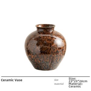 Wabi-Sabi Glaze Ceramic Flower Vase