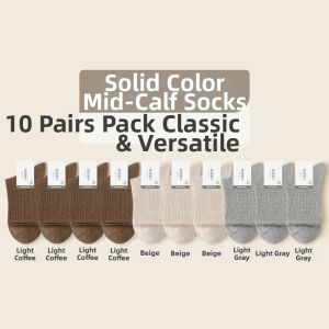 Baisina | Mens Anti-Odor Cotton Mid Calf Socks