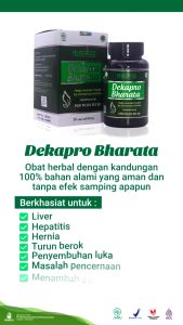 Obat HerniaUsus Turun Turun Berok Penyakit Kuning Liver Hernia/Turun Berok Kemasan 200g Isi 30 Kapsul -Dekapro Bharata -  Bergaransi BPOM original 100%