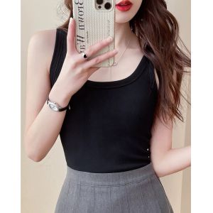 QIAOCHENXIAN | Padded One-Piece Tank Top for Plus Size Women