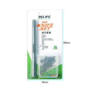 RELIFE RL-101B 8-in-1 Degumming Spade Scraper High Toughness Knife Set For Mobile Phone Mainboard BGA PCB Chip IC Repair Tools