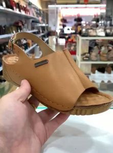 Max2 - Sandal Tumit Tebal Berjahit | Rekaan Terkini | Tali Tumit | Lembut | Ringan |  Selesa | Warna Hitam dan Coklat!